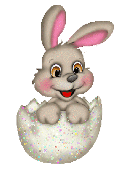 Gif animé Pâques lapin oeuf